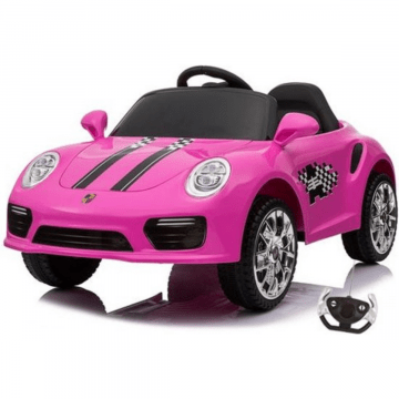 Speedy pour enfant Porsche style rose roues volant accélérateur vue de face