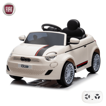 Fiat 500e Voiture Électrique pour Enfants avec Télécommande - Blanc