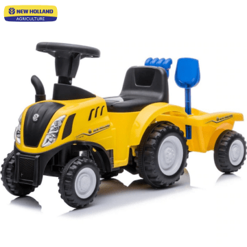Le tracteur trotteur voiture New Holland jaune