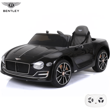 Bentley pour enfant Continental - noir roues volant accélérateur vue de côté 