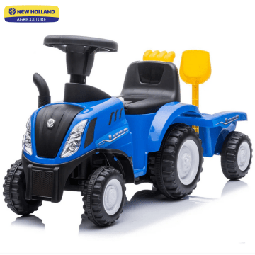 Le tracteur trotteur voiture New Holland bleu
