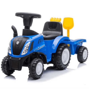 Le tracteur trotteur voiture New Holland bleu