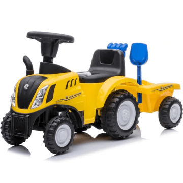 Le tracteur trotteur voiture New Holland jaune