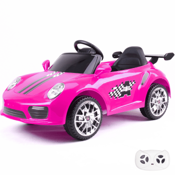 Voiture Électrique Porsche 911-Style Pour Enfants 12V - Rose