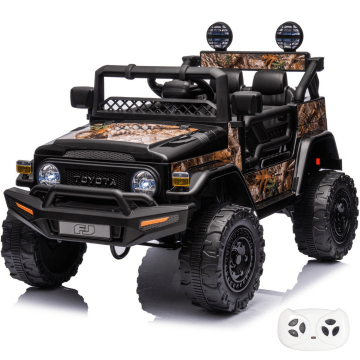 Voiture électrique pour enfants Toyota FJ Cruiser 12 volts - noir militaire