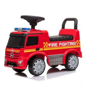 Trotteur Camion de pompiers Mercedes Antos pour Enfants - Rouge